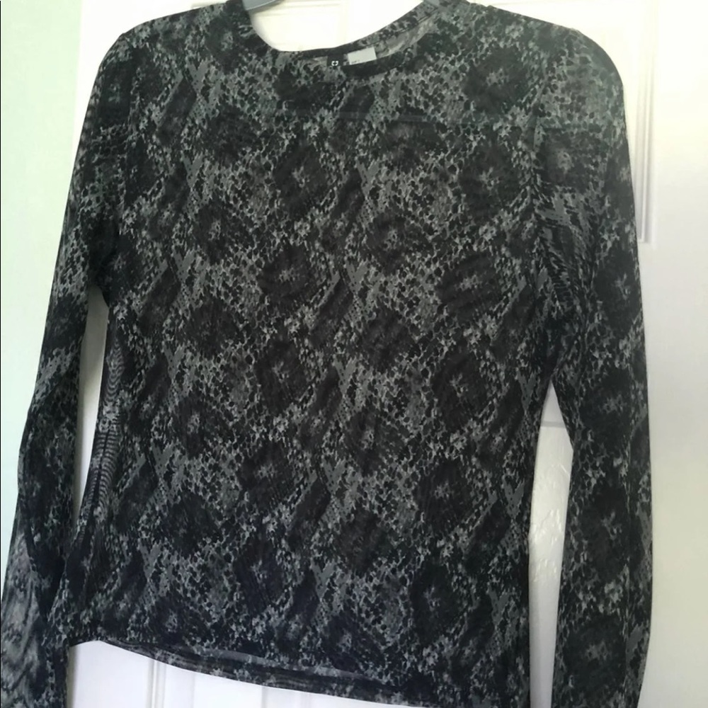 Snake Skin Mesh Top